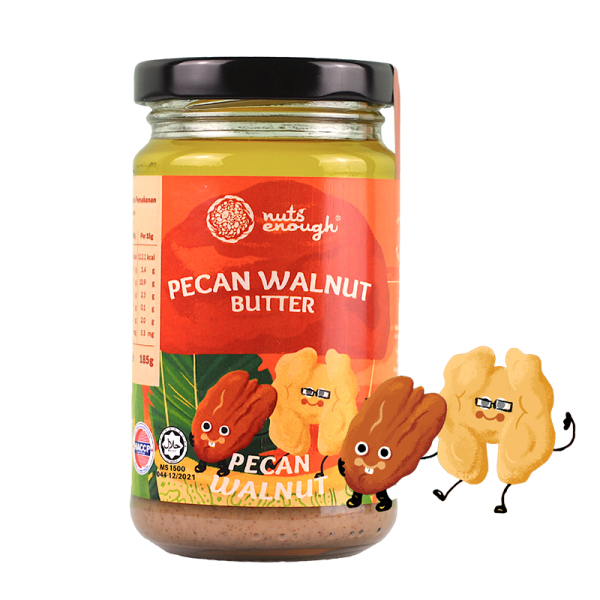 Nuts Enough PECAN WALNUT Butter, HALAL certified